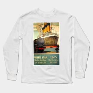 Vintage Travel - White Star Long Sleeve T-Shirt